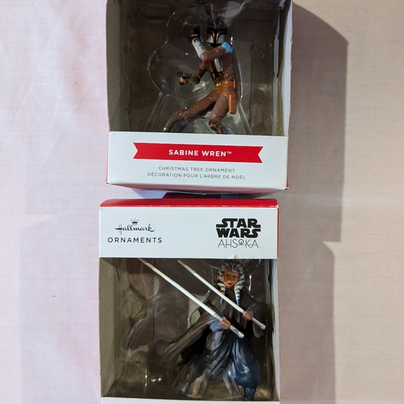 Star Wars Christmas tree ornaments lot of 2 Sabine Wren and Ahsoka Tano Disney - Picture 5 of 16